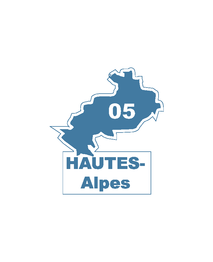 Une carte du département 05 Hautes-Alpes.