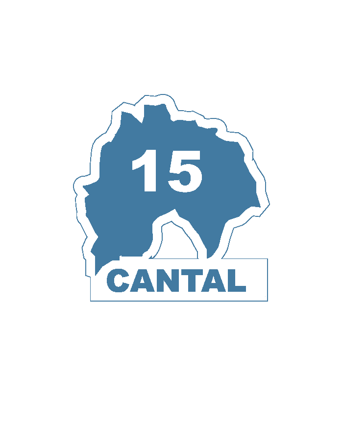 Une carte du département 15 Cantal.
