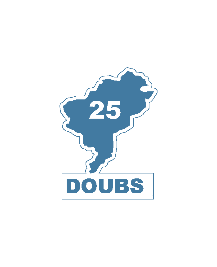 Une carte du département 25 Doubs.