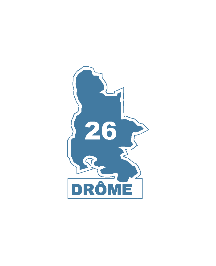 Une carte du département 26 où se situe la commune de Livron Sur Drome (26250).