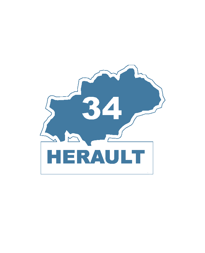 Une carte du département 34 Hérault.