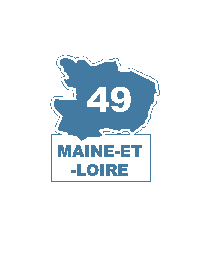 Une carte du département 49 Maine-et-Loire.