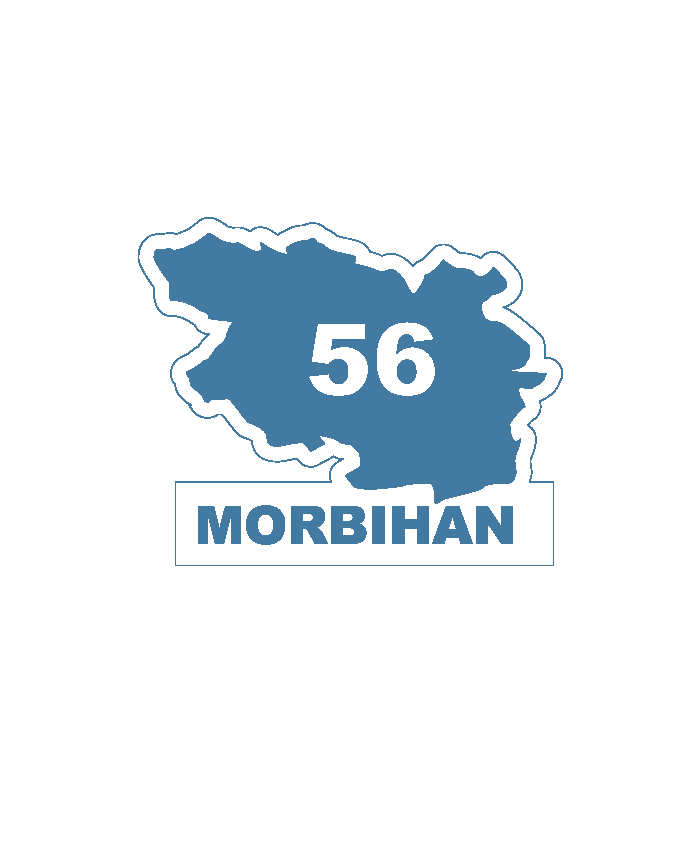 Une carte du département 56 Morbihan.
