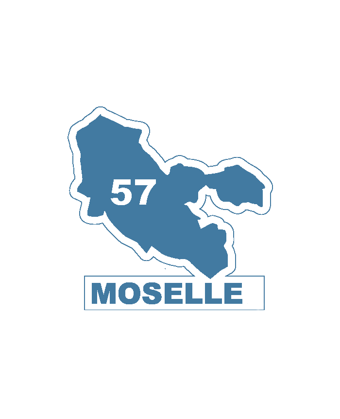 Une carte du département 57 Moselle.