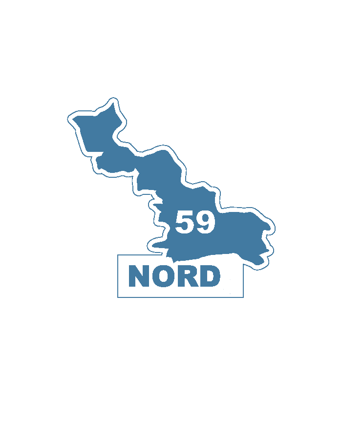 Une carte du département 59 Nord.