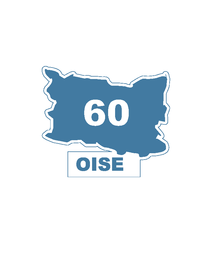 Une carte du département 60 Oise.