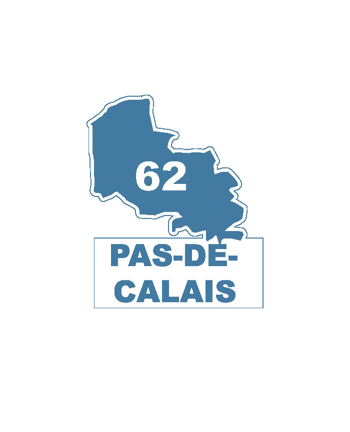 Une carte du département 62 Pas-de-Calais.