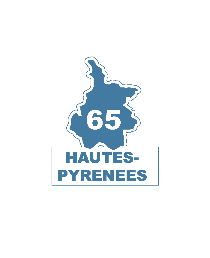 Une carte du département 65 Hautes-Pyrénées.