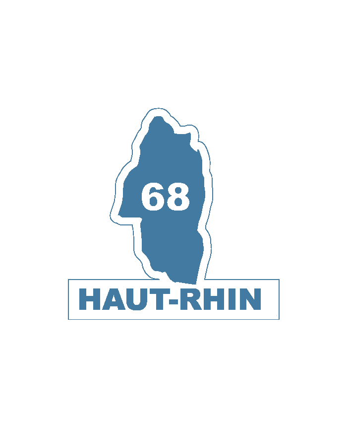 Une carte du département 68 Haut-Rhin.