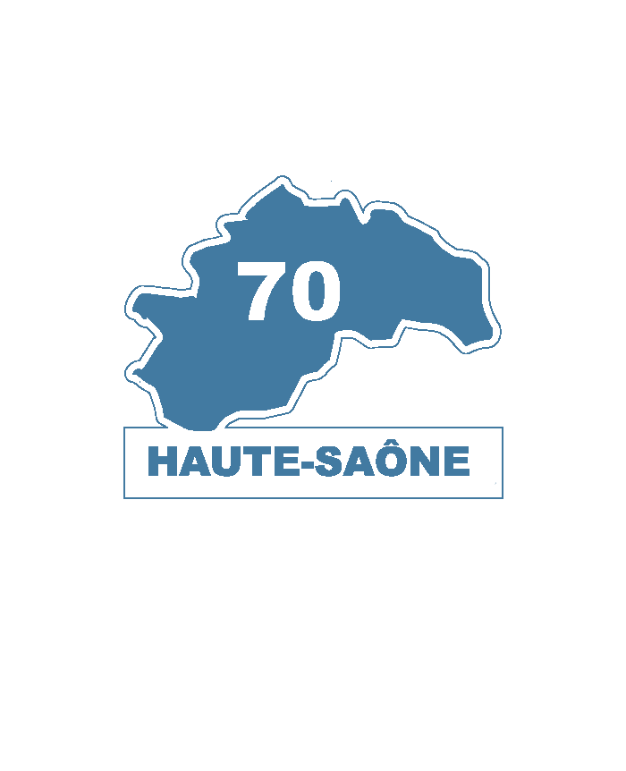 Une carte du département 70 Haute-Saône.