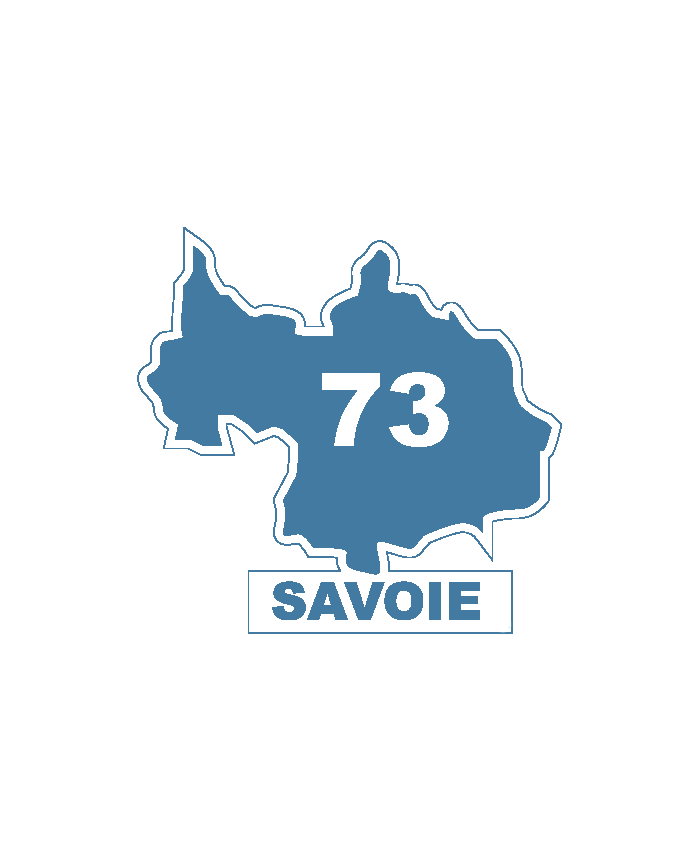 Une carte du département 73 Savoie.