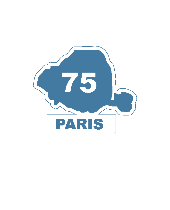 Une carte du département 75 Paris.