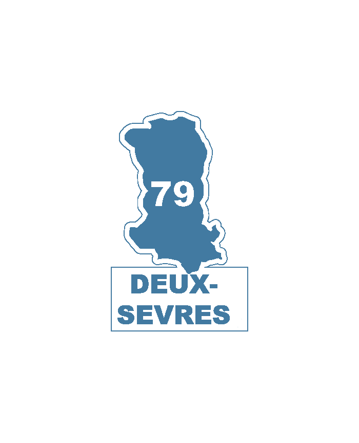 Une carte du département 79 Deux-Sèvres.